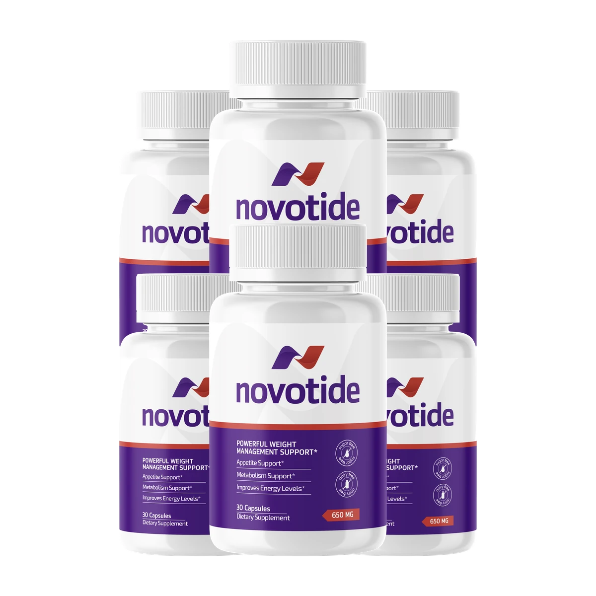 Novotide weight management support capsule bottles